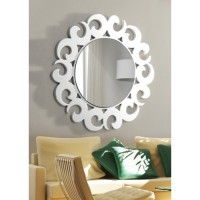 Dekoratif Ayna hilal beyaz