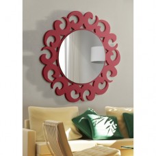 Dekoratif Ayna hilal kırmızı